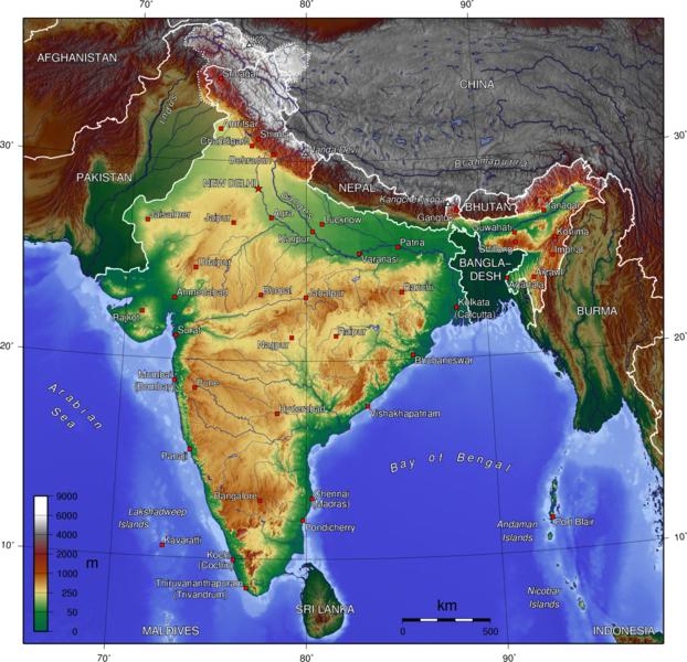 Asian republic to the north of bangladesh and india